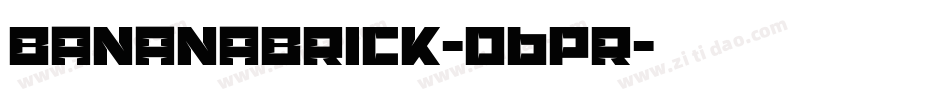 BananaBrick-D6PR字体转换