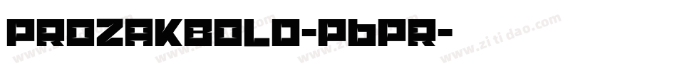 ProzakBold-p6PR字体转换