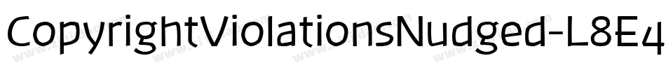 CopyrightViolationsNudged-L8E4字体转换