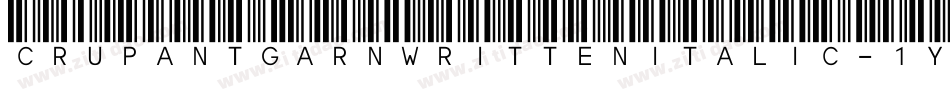 CruPantgarnWrittenitalic-1YdM字体转换
