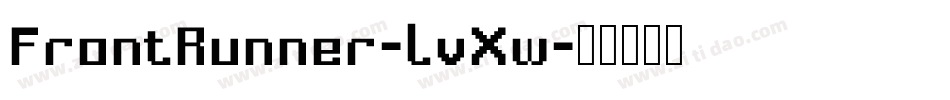 FrontRunner-lvXw字体转换 FrontRunner-lvXw字体转换