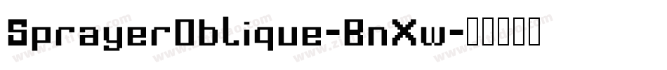 SprayerOblique-BnXw字体转换