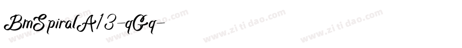 BmSpiralA13-qGq字体转换