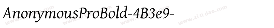 AnonymousProBold-4B3e9字体转换