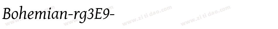 Bohemian-rg3E9字体转换