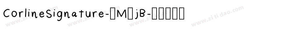 CorlineSignature-8M8jB字体转换
