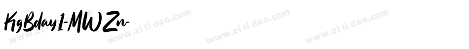 KgBday1-MWZn字体转换