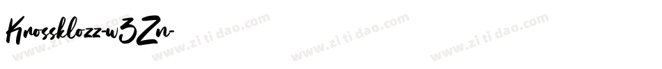 Krossklozz-w3Zn字体转换