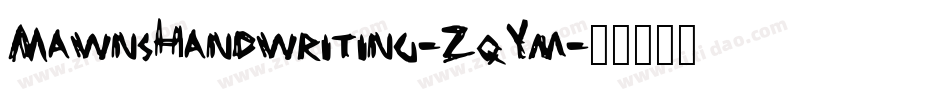 MawnsHandwriting-ZqYm字体转换