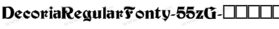 DecoriaRegularFonty-55zG字体转换