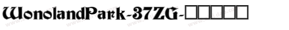 WonolandPark-37ZG字体转换
