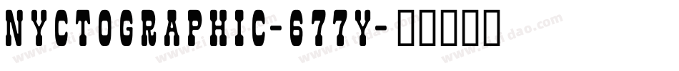 Nyctographic-677Y字体转换