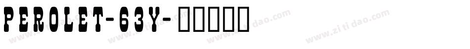 Perolet-63Y字体转换
