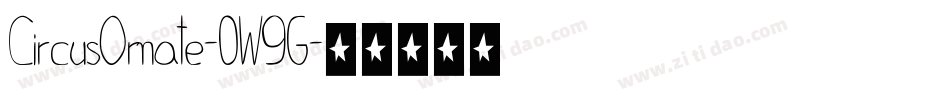 CircusOrnate-0W9G字体转换