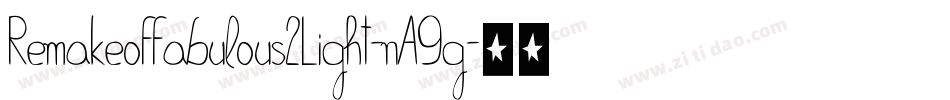 Remakeoffabulous2Light-nA9g字体转换