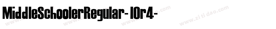 MiddleSchoolerRegular-10r4字体转换