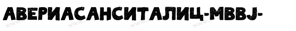 AveriasansItalic-mVVj字体转换