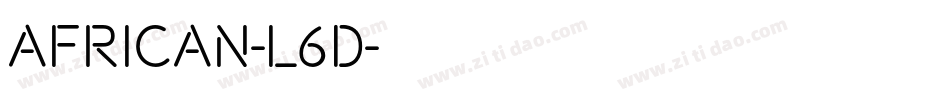 African-l6d字体转换