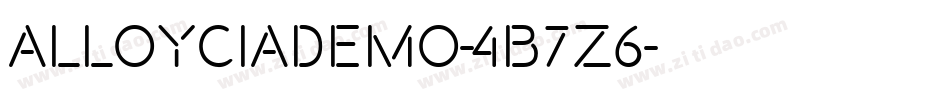 AlloyciaDemo-4B7Z6字体转换