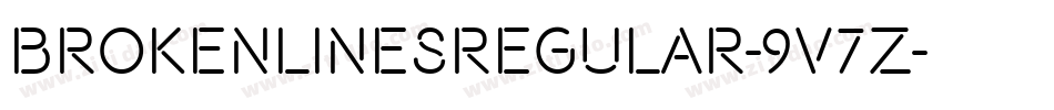 BrokenLinesRegular-9V7Z字体转换