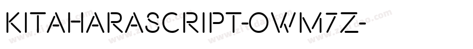 KitaharaScript-owM7z字体转换