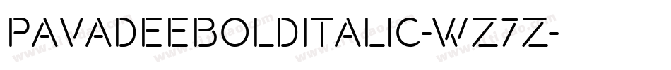 PavadeeBoldItalic-wZ7Z字体转换 PavadeeBoldItalic-wZ7Z字体转换
