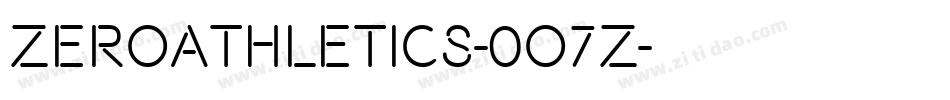 ZeroAthletics-0o7z字体转换