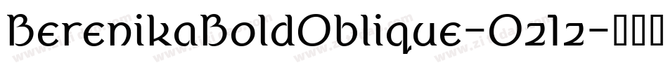 BerenikaBoldOblique-0z1z字体转换