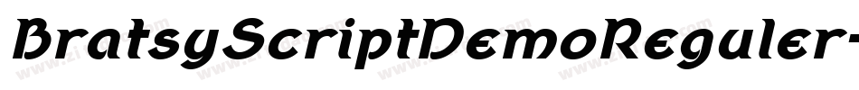 BratsyScriptDemoReguler-yww0Z字体转换