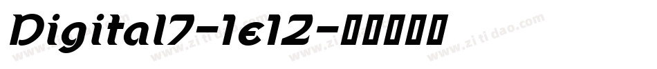 Digital7-1e1Z字体转换