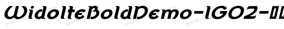 WidolteBoldDemo-lG0Z字体转换