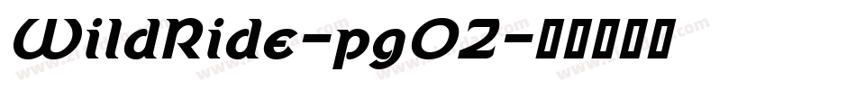 WildRide-pg0Z字体转换 WildRide-pg0Z字体转换