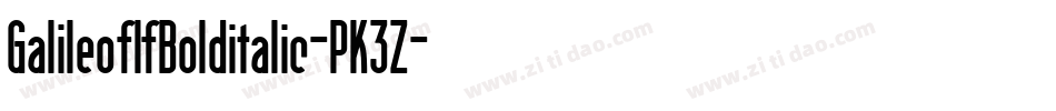 GalileoflfBolditalic-PK3Z字体转换