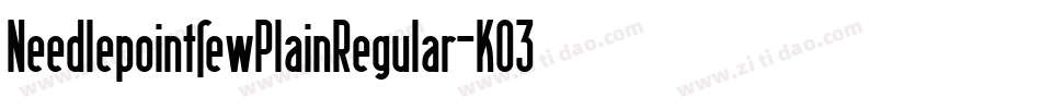 NeedlepointsewPlainRegular-KO3l字体转换