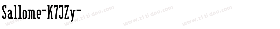 Sallome-K7JZy字体转换