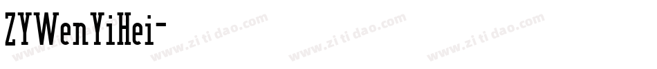 ZYWenYiHei字体转换