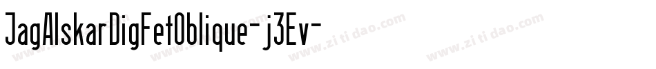 JagAlskarDigFetOblique-j3Ev字体转换