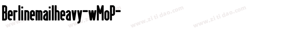 Berlinemailheavy-wMoP字体转换