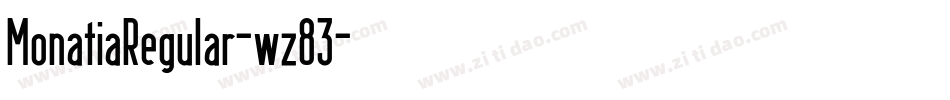 MonatiaRegular-wz83字体转换