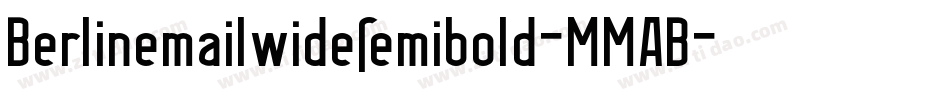 Berlinemailwidesemibold-MMAB字体转换