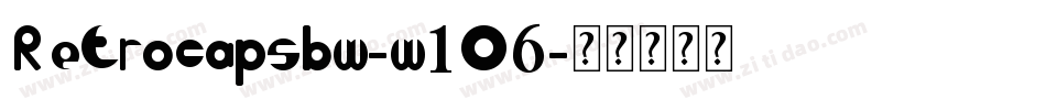 Retrocapsbw-w1O6字体转换