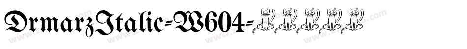 DrmarzItalic-W604字体转换