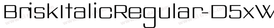 BriskItalicRegular-D5xW字体转换