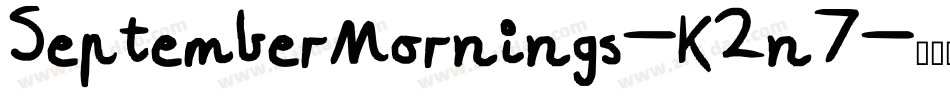 SeptemberMornings-K2n7字体转换