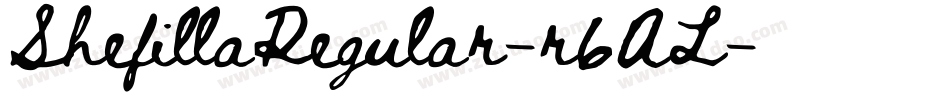 ShefillaRegular-r6AL字体转换