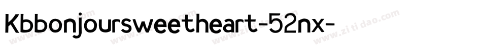Kbbonjoursweetheart-52nx字体转换