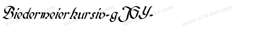 Biedermeierkursiv-gJGY字体转换