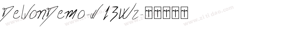 DelvonDemo-w13Wz字体转换