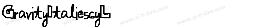 GravityItalic-56yL字体转换