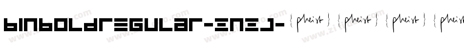 BinboldRegular-ZnZJ字体转换